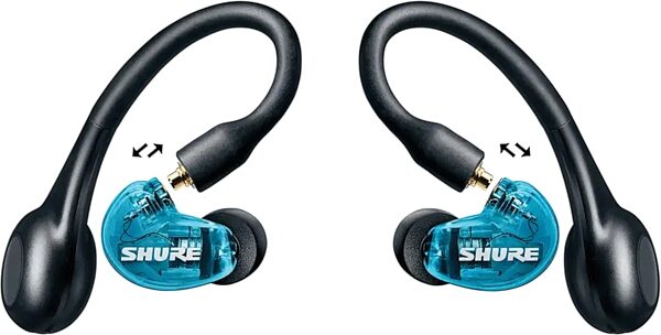 Shure AONIC 215 Gen 2 True Wireless Earphones, Blue, SE21DYBL+TW2, Warehouse Resealed, Blue - Detachable Closeup