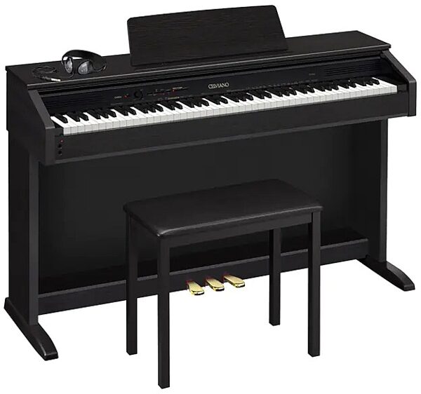 Casio AP-260 Celviano Digital Piano (with Bench), Black, AP-260BK, USED, Blemished, Angle