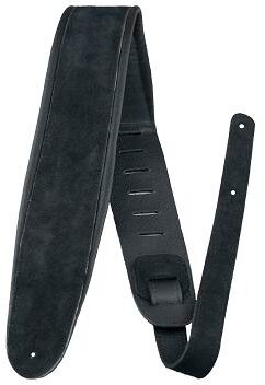 Perri's Leathers APSDX 2.5" Deluxe Suede Guitar Strap with Pad, Black