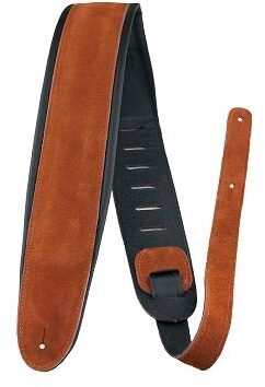 Perri's Leathers APSDX 2.5" Deluxe Suede Guitar Strap with Pad, Tan