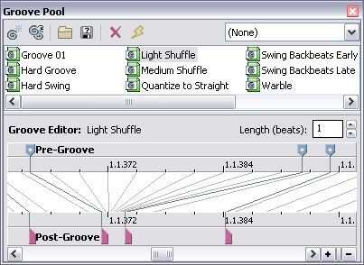 Sony Acid Loop-Based Composition Software (Windows), Groove Mapping Quantization
