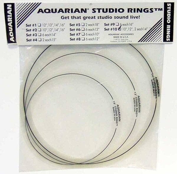Aquarian Studio Rings Set, 10, 12, 14, and 16 inch, Set 2, Main