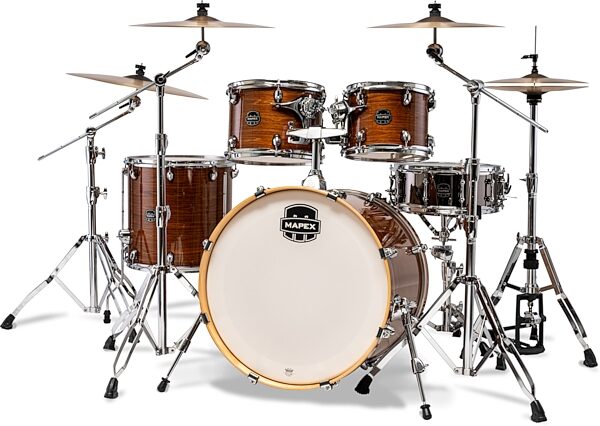 Mapex Armory Rock Drum Shell Kit, 5-Piece, Roasted Chestnut, Action Position Back