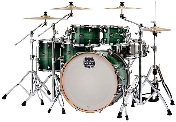 Mapex Armory Studioease Fast Drum Shell Kit, 6-Piece, Emerald Burst, Side