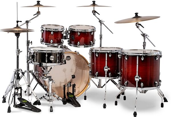 Mapex Armory Studioease Fast Tom Drum Shell Kit, 6-Piece, Red Onyx Burst, Action Position Back