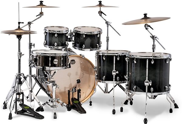 Mapex Armory Studioease Fast Tom Drum Shell Kit, 6-Piece, Black Onyx Burst, Action Position Back