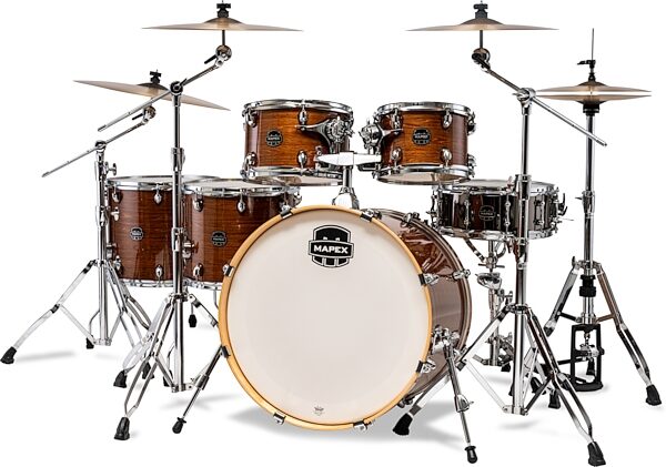 Mapex Armory Studioease Fast Tom Drum Shell Kit, 6-Piece, Chestnut, Action Position Back