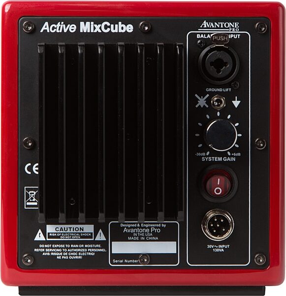 Avantone MixCubes Active Studio Monitor (60 Watts, 1x5.25"), Red, Single, Action Position Back