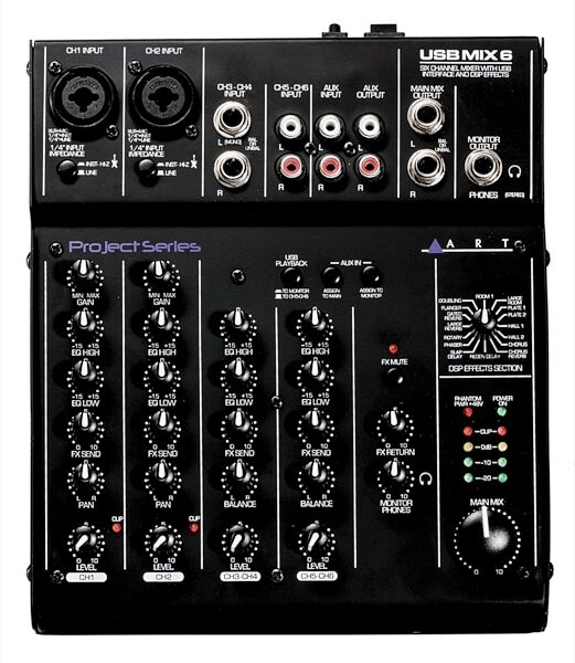 ART USBMix6 6-Channel USB Mixer, New, main