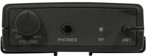 Galaxy Audio AS-1100 Selectable-Frequency Wireless In-Ear Personal Monitor System, Receiver Top