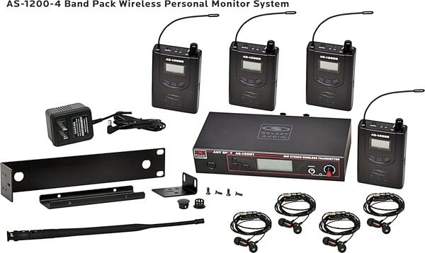 Galaxy Audio AS-1200 Any Spot Wireless In-Ear Monitor System with EB4 Earbuds, Main