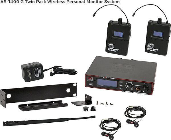 Galaxy Audio AS-1400 Any Spot Wireless In-Ear Monitor System, Action Position Back