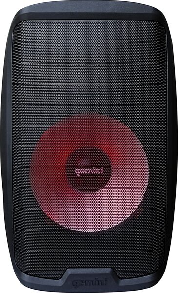 Gemini AS-2115BT-LT Powered Bluetooth Loudspeaker with Light Show, New, Action Position Back
