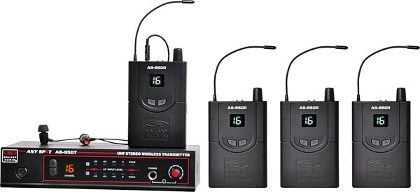 Galaxy Audio AS-950-4 Any Spot Wireless In-Ear Monitor Band Pack, Action Position Front