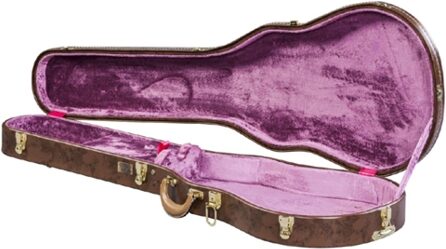 Gibson Historic Replica Les Paul Guitar Case, Non-Aged Brown, Action Position Back