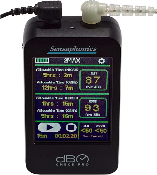 ASI Audio Sensaphonics dB Check Pro Sound Level Analyzer, New, Action Position Back