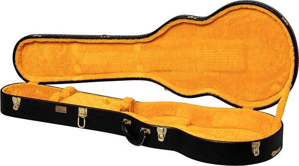 Gibson Lifton Historic Case for Les Paul Guitar Case, Black/Goldenrod, Action Position Back