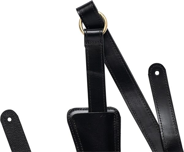 Gibson The Modern Vintage Mini Leather Guitar Strap, Black, Action Position Back