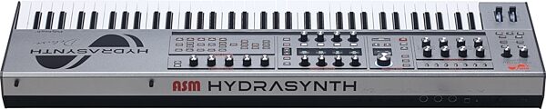 ASM Ashun Sound Machines Hydrasynth Deluxe 5th Anniversary Edition Keyboard Synthesizer, 73-Key, Silver, Angled Back