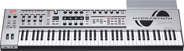 ASM Ashun Sound Machines Hydrasynth Deluxe 5th Anniversary Edition Keyboard Synthesizer, 73-Key, Silver, Action Position Front