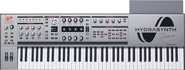 ASM Ashun Sound Machines Hydrasynth Deluxe 5th Anniversary Edition Keyboard Synthesizer, 73-Key, Silver, Action Position Front