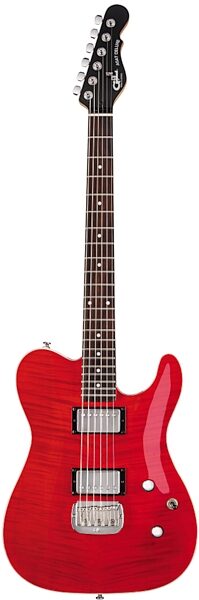 G&L Tribute ASAT Deluxe Carved Top Electric Guitar, Rosewood Fretboard, Transparent Red