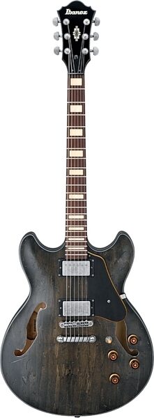 Ibanez ASV10A Semi-hollowbody Electric Guitar, Transparent Black Low Gloss Back