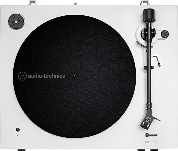 Audio-Technica AT-LP3XBT Wireless Bluetooth Belt-Drive Turntable, White, AT-LP3XBT-WH, Action Position Front