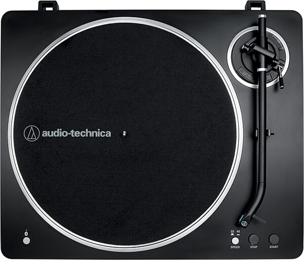 Audio-Technica AT-LP70XBT Fully Automatic Belt-Drive Turntable with Bluetooth, Black/Silver, AT-LP70XBT-BS, Action Position Front