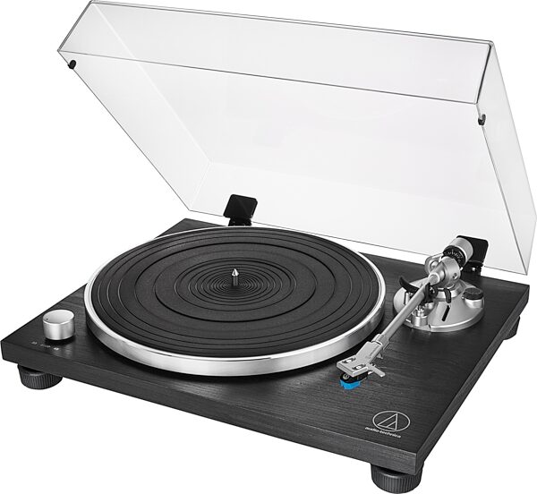Audio-Technica AT-LPW30BKR Fully Manual Belt-Drive Turntable, New, Action Position Front