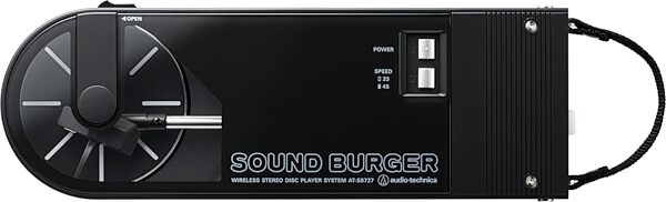 Audio-Technica AT-SB727 Sound Burger Portable Bluetooth Turntable, Black, USED, Blemished, Action Position Front