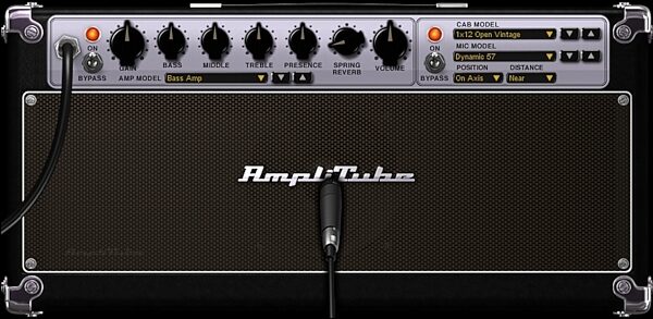 IK Multimedia StealthPlug Guitar/Bass USB Audio Interface Cable with Plug-Ins, AmpliTube Bass Amp