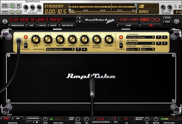 IK Multimedia StealthPlug Guitar/Bass USB Audio Interface Cable with Plug-Ins, AmpliTube British Amp