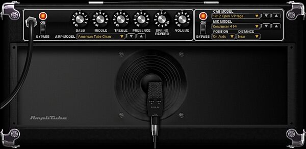 IK Multimedia StealthPlug Guitar/Bass USB Audio Interface Cable with Plug-Ins, AmpliTube 1 x 12