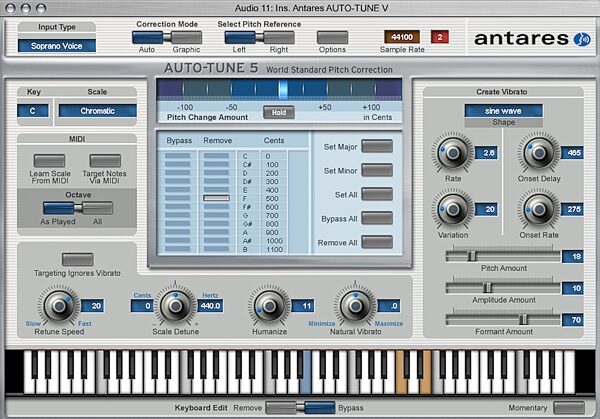 Antares Auto-Tune Pitch Software, Main