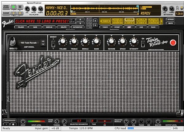 IK Multimedia AmpliTube Fender Amplifier and FX Modeling Software (Mac and Windows), Screenshot - Fender Twin Reverb