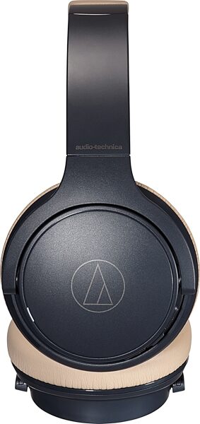 Audio-Technica ATH-S220BT Wireless On-Ear Headphones, Navy Beige, ATH-S220BTNBG, Action Position Front