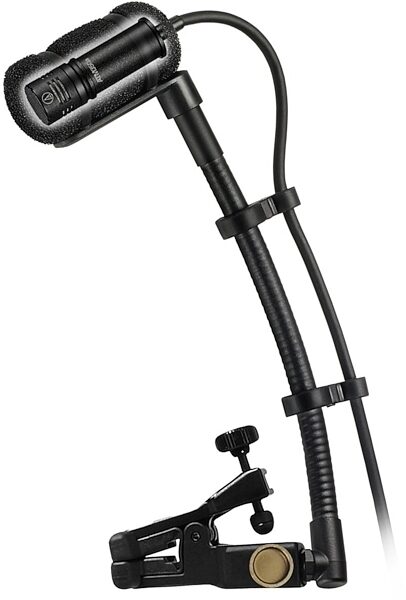 Audio-Technica ATM350UcW Cardioid Condenser Clip-on Instrument Microphone with Universal Mounting System for UniPak, USED, Blemished, Main