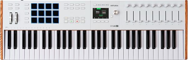 Arturia Keylab 61 Mk3 MIDI Controller Keyboard, White, Action Position Back