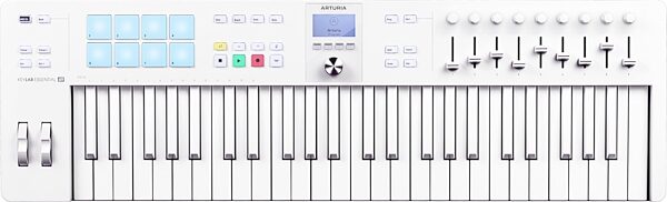 Arturia KeyLab Essential 49 MK3 MIDI Keyboard Controller, 49-Key, Alpine White, Action Position Back
