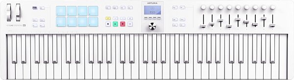 Arturia KeyLab Essential 61 MK3 MIDI Keyboard Controller, 61-Key, Alpine White, Action Position Back