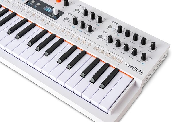 Arturia MiniFreak Hybrid Keyboard Synthesizer - Vocoder Edition with Gooseneck Microphone, New, Action Position Back