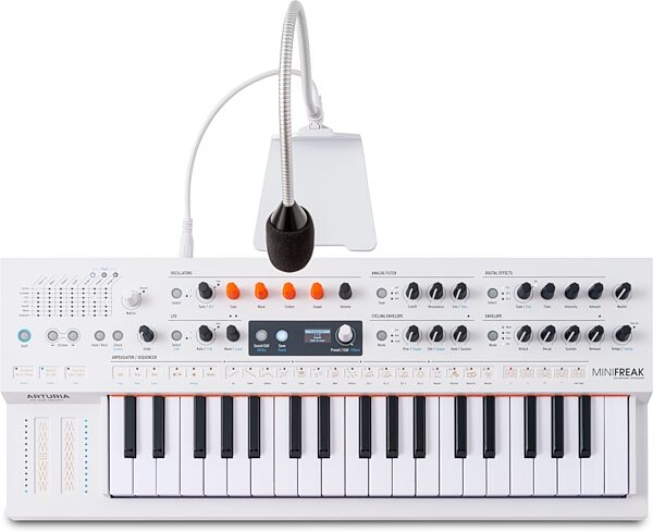 Arturia MiniFreak Hybrid Keyboard Synthesizer - Vocoder Edition with Gooseneck Microphone, New, Action Position Back