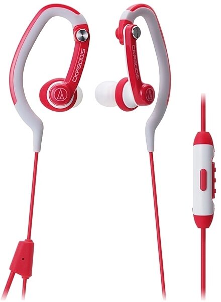 Audio-Technica ATH-CKP200iS In-Ear Headphones, Red