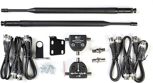 RF Venue 2 Channel Remote Antenna Kit for Wireless Microphones, 470-530 MHz, Action Position Back