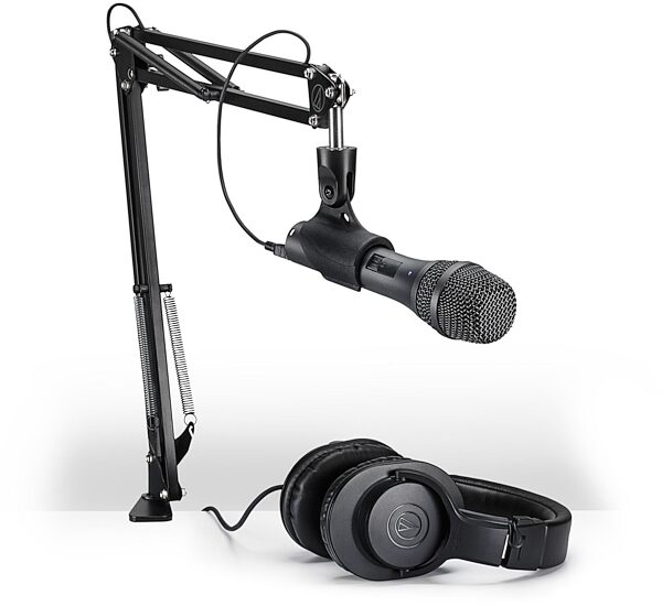 Audio-Technica AT2005USB Dynamic Handheld USB and XLR Microphone, Pack with ATH-M20x Headphones and Desktop Boom Arm, Main