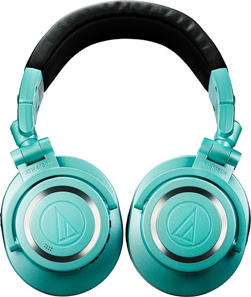 Audio-Technica ATH-M50xBT2 Wireless Bluetooth Headphones, Ice Blue, Action Position Back