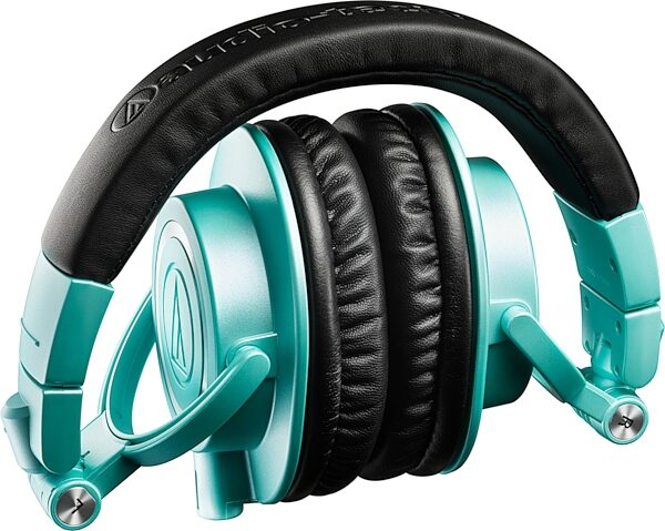 Audio-Technica ATH-M50x Headphones, Ice Blue, Action Position Back