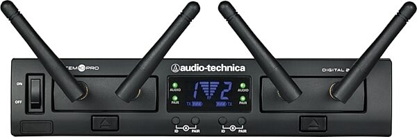 Audio-Technica ATW-1312/L Digital Dual Combination Wireless Lavalier and Handheld Microphone System, New, Action Position Back