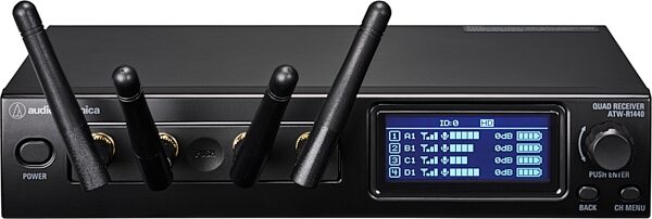 Audio-Technica ATW-1423/L System 20 PRO Dual Combination Wireless Lavalier and Handheld Microphone System, New, Action Position Back